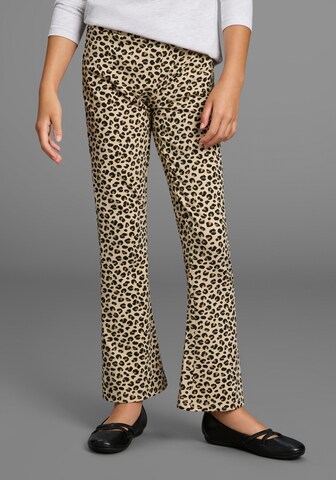 Kidsworld Boot cut Leggings in Beige: front