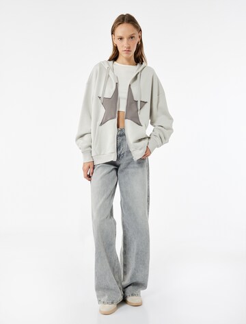 Koton Zip-Up Hoodie in Grey: front