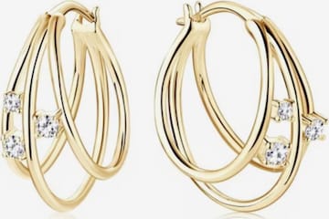 ROUGEMONT Jewellery Ohrringe 'Funkelnde Moissanit Creolen Ohrringe mit Echtheitszertifikat' in Gold: Vorderseite