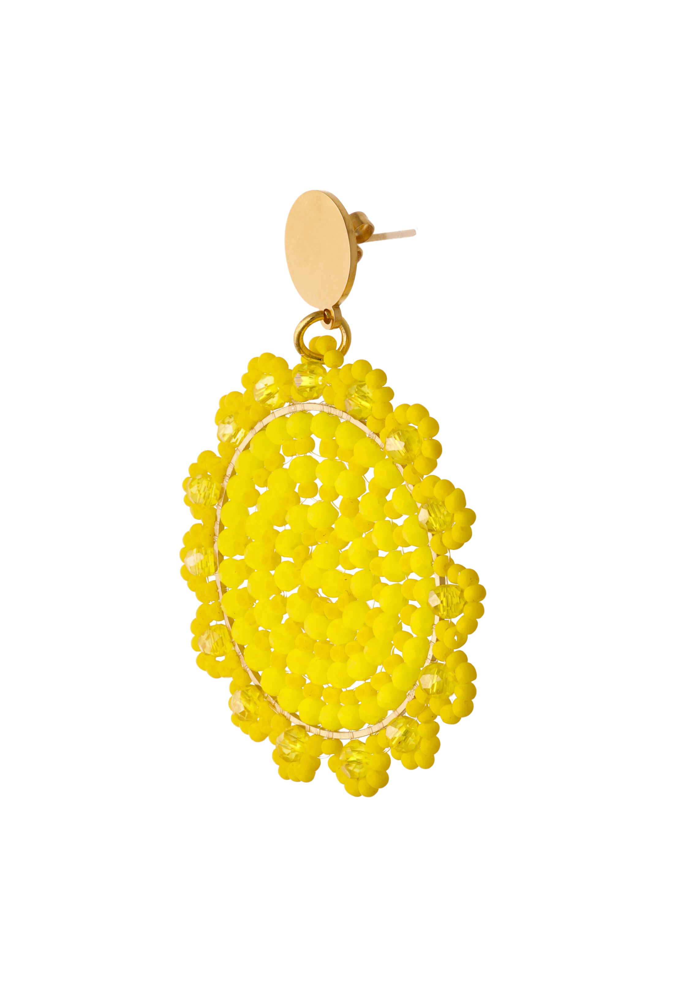 Boucles d'oreilles IZIA en jaune