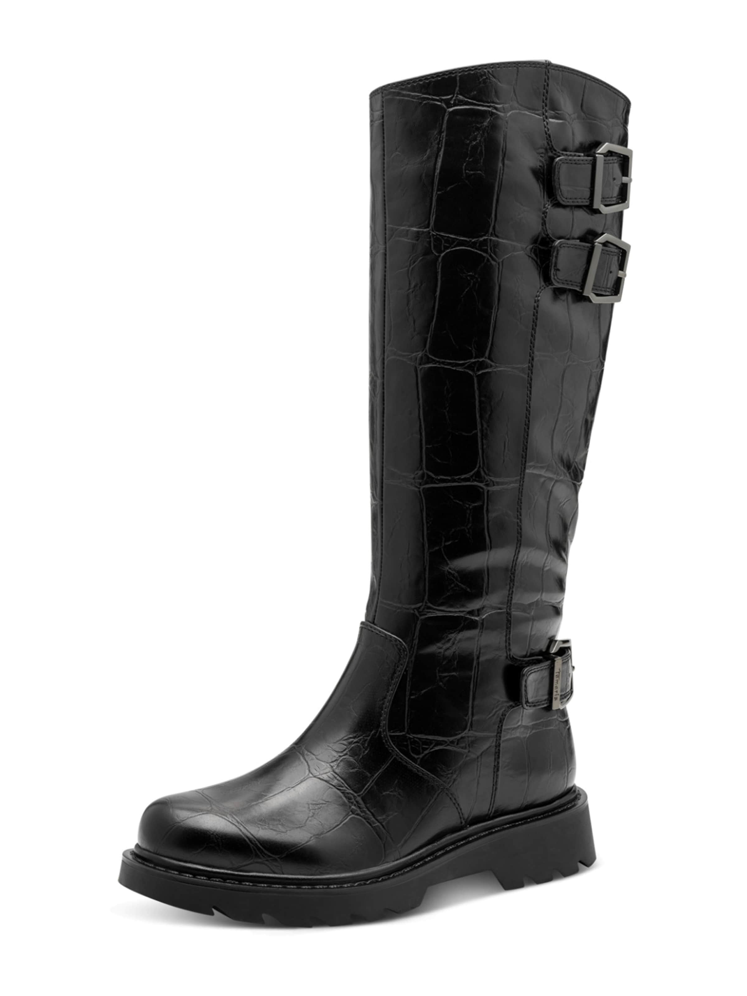 Tamaris Μπότες σε μαύρο: μπροστά