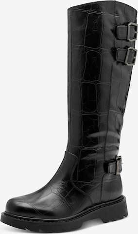 Bottes Tamaris en noir : devant
