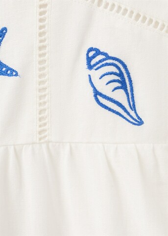 MANGO KIDS Dungarees 'Shell' in White
