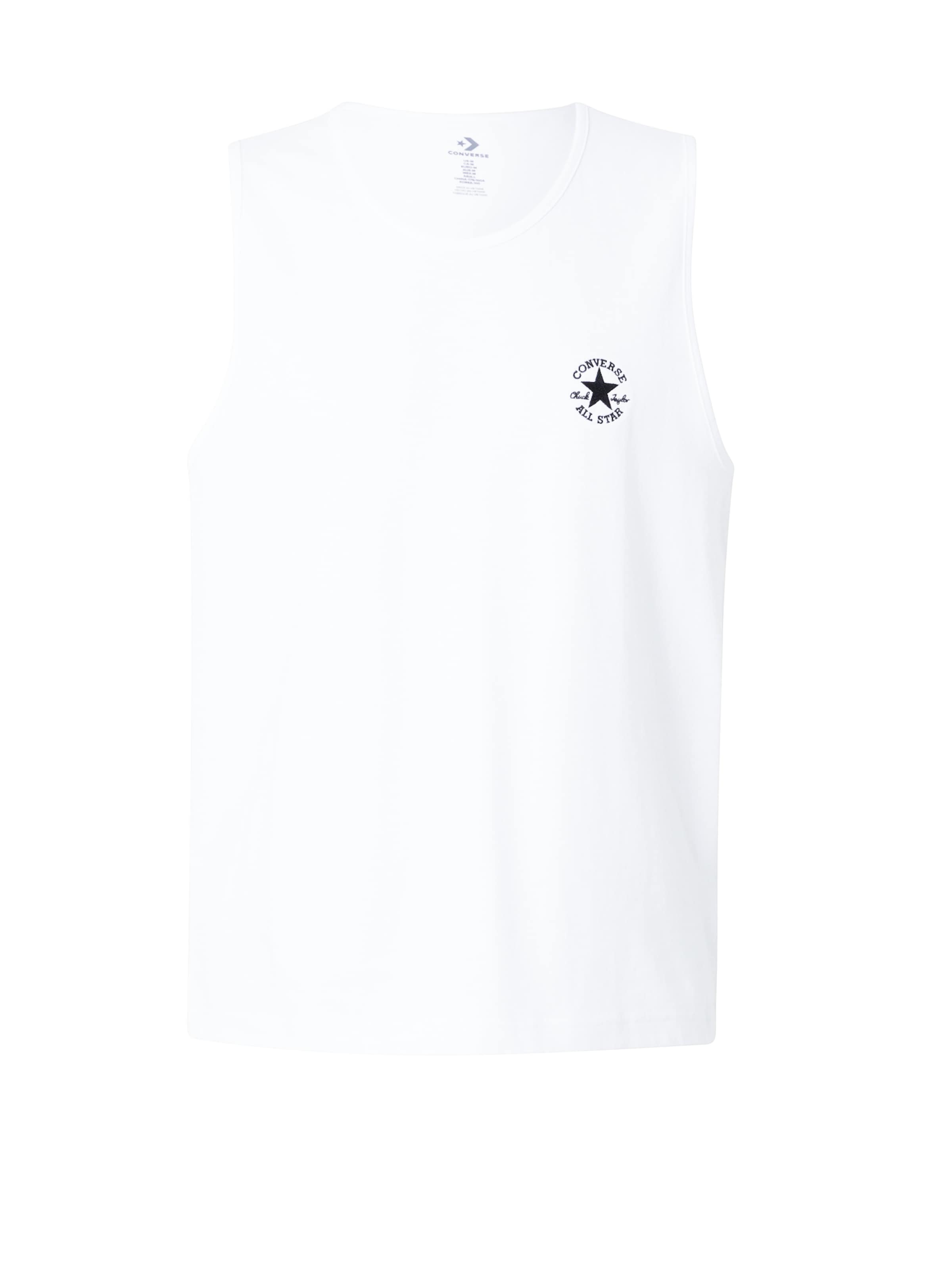 CONVERSE - Camisa 'CHUCK' em branco: frente