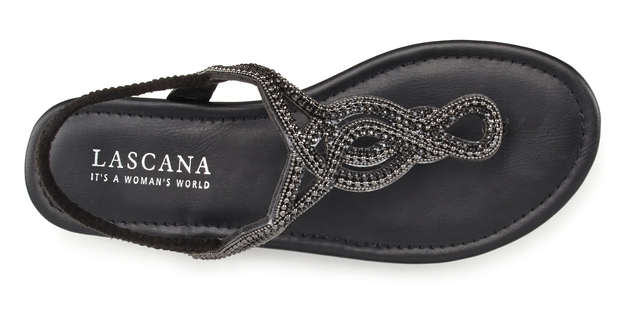 LASCANA Сандали в черно