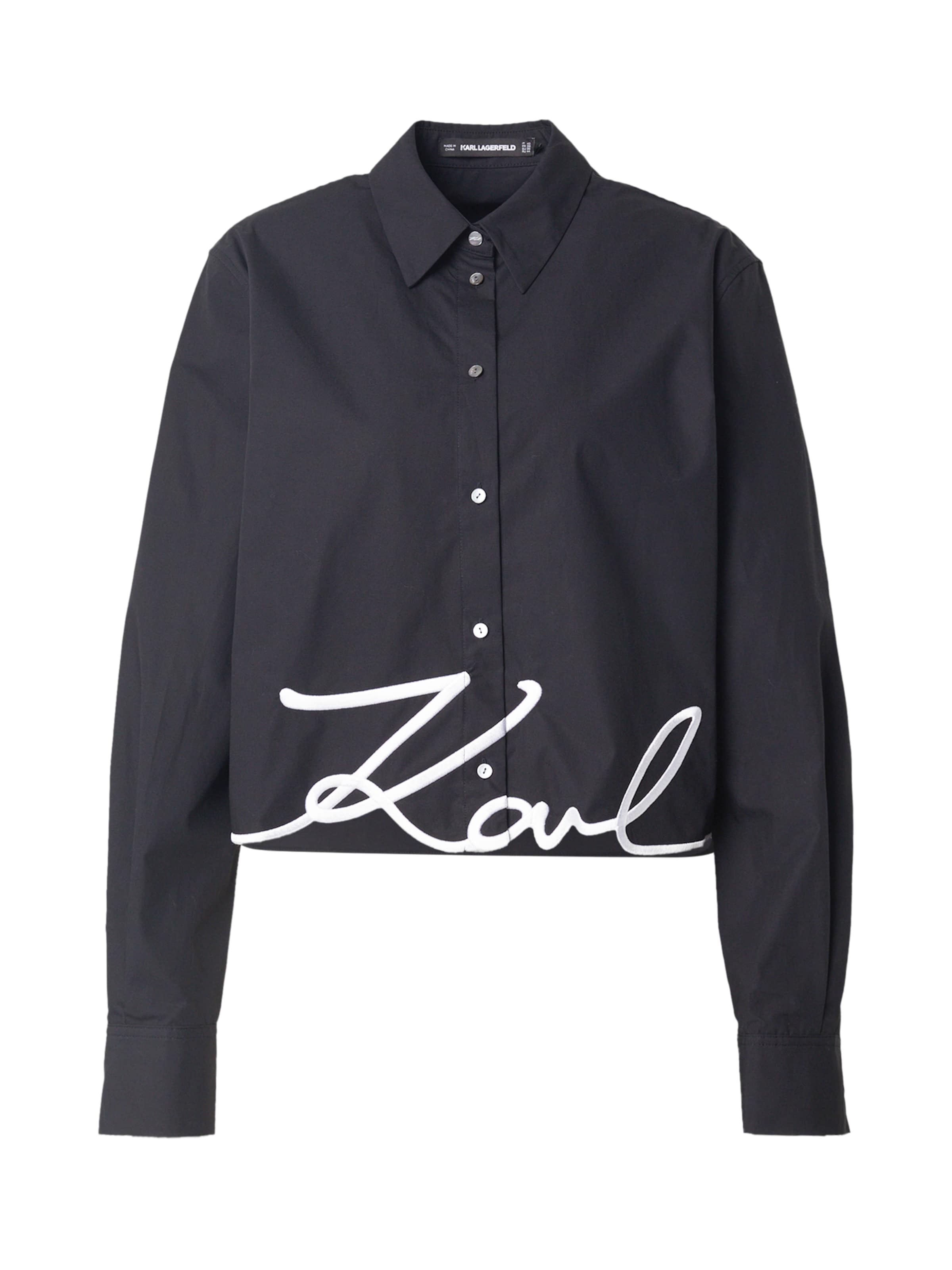 Karl Lagerfeld Bluse in Schwarz: Vorderseite