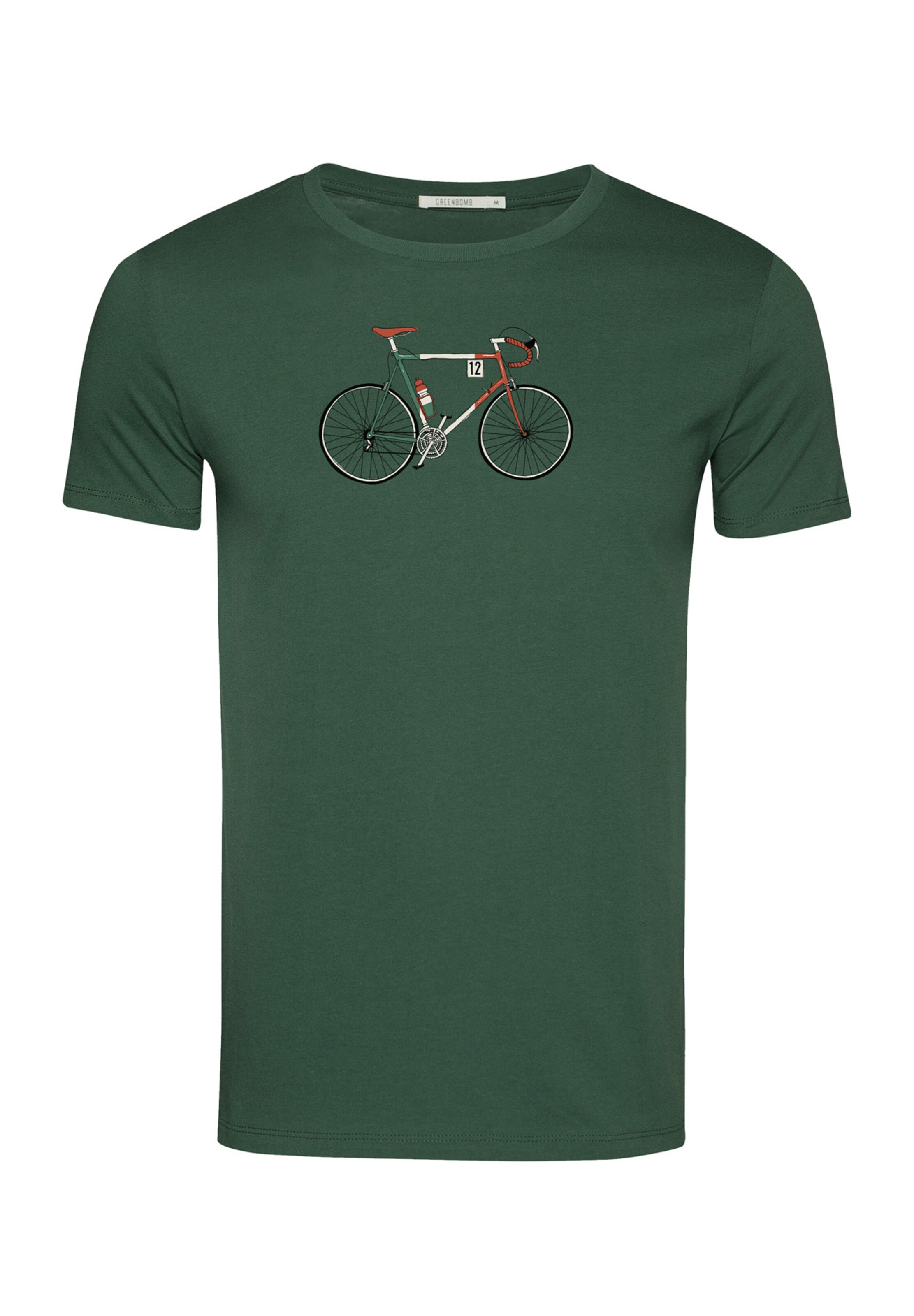 T-Shirt 'Bike Enzo' GREENBOMB en vert : devant