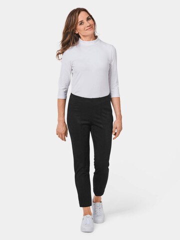 Goldner Slimfit Leggings in Schwarz