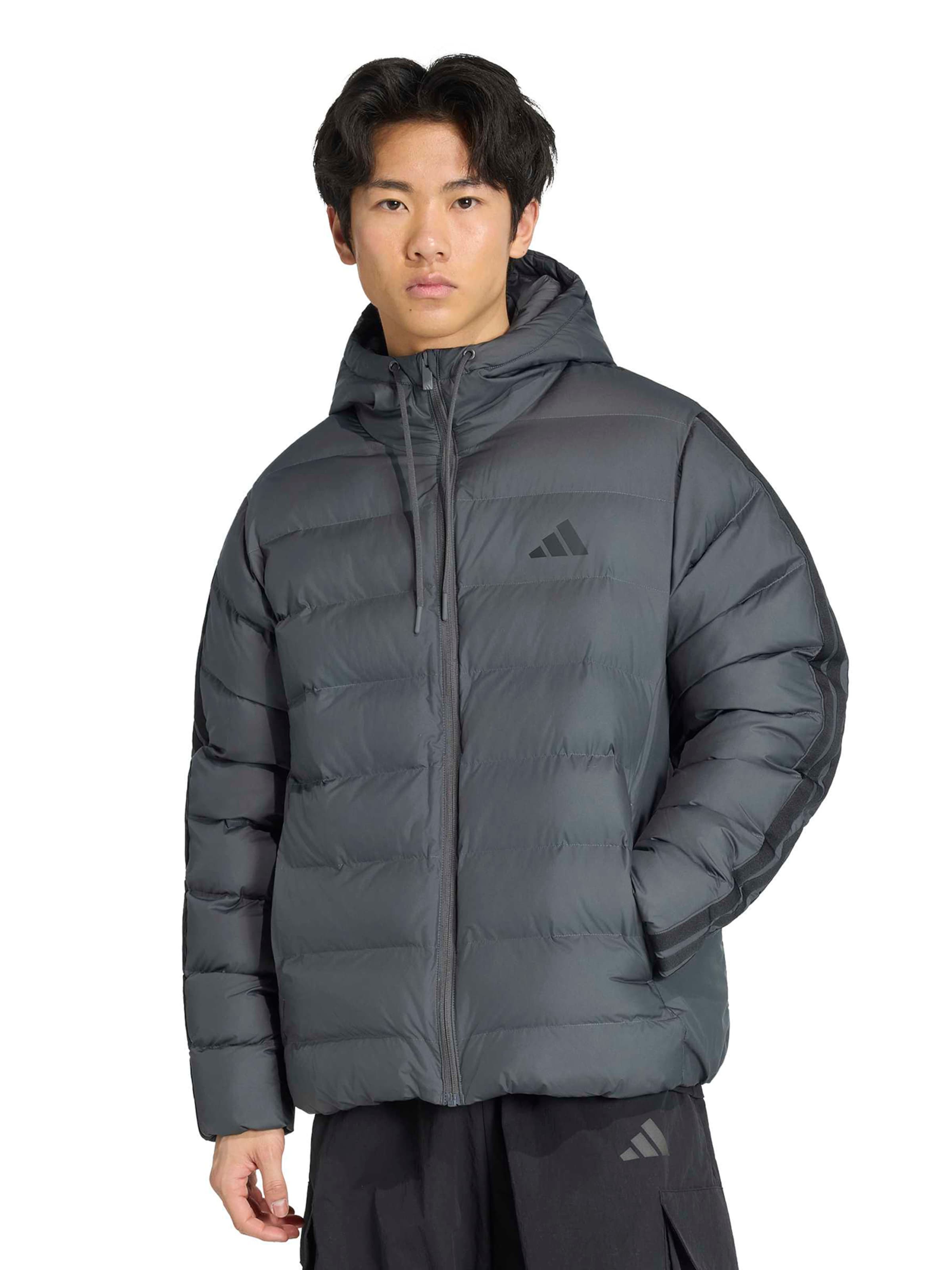 ADIDAS SPORTSWEAR Спортно яке 'ESS' в сиво: отпред