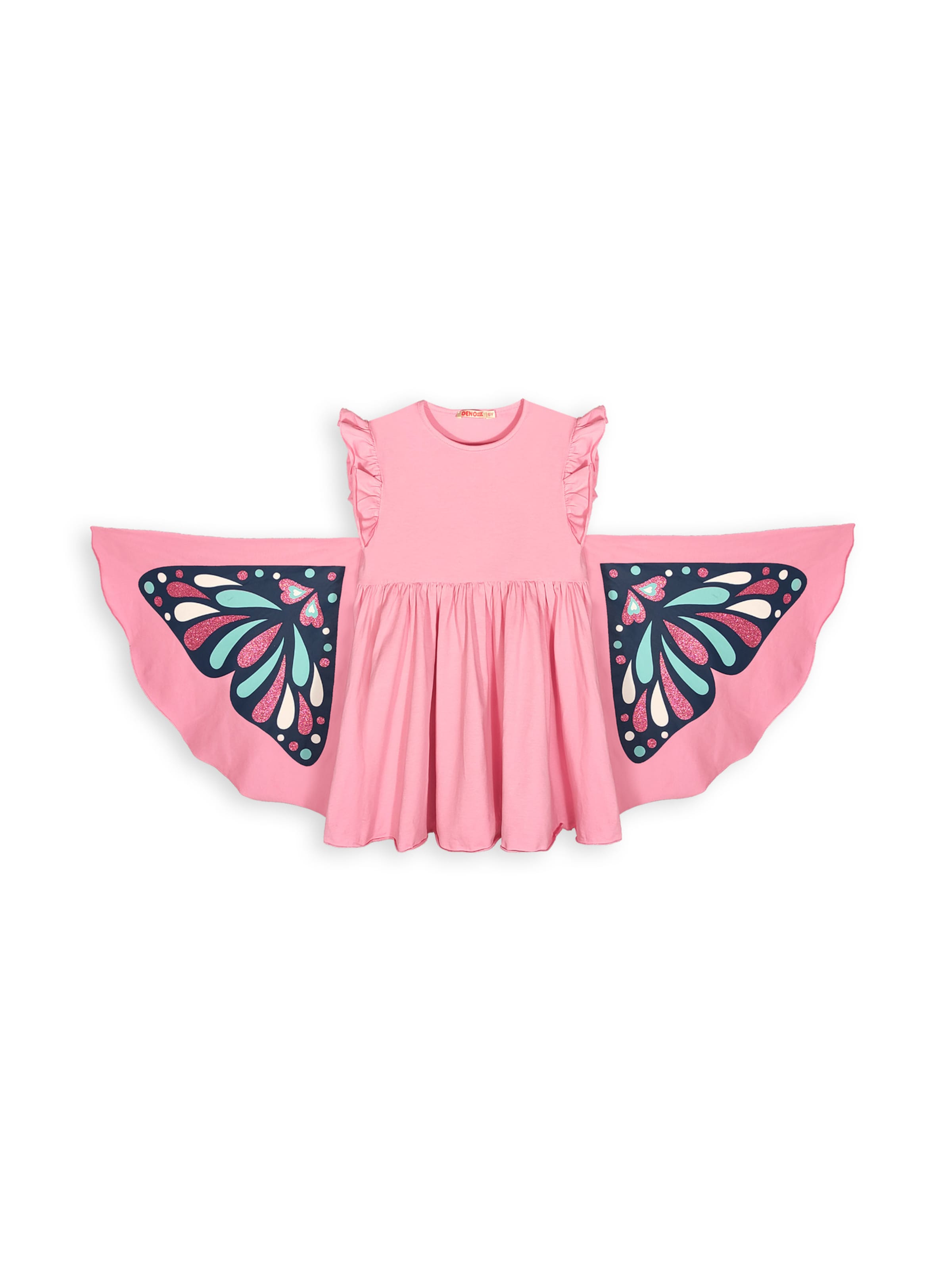 Denokids Dress in Pink: front