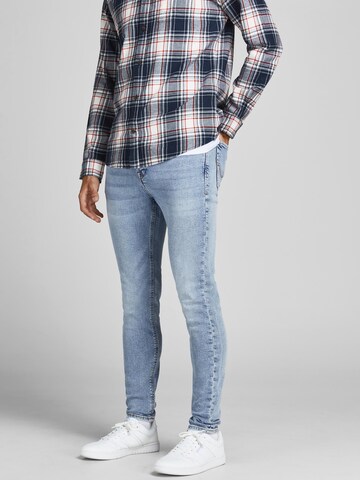 Skinny Jean 'Pete' JACK & JONES en bleu : devant