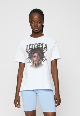 Mister Tee - Camiseta 'Utopia' en blanco: frente