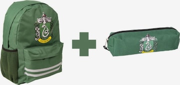 Harry Potter Backpack 'Harry Potter Rugzak + Etui Slytherin- Hoogte 41cm' in Green: front