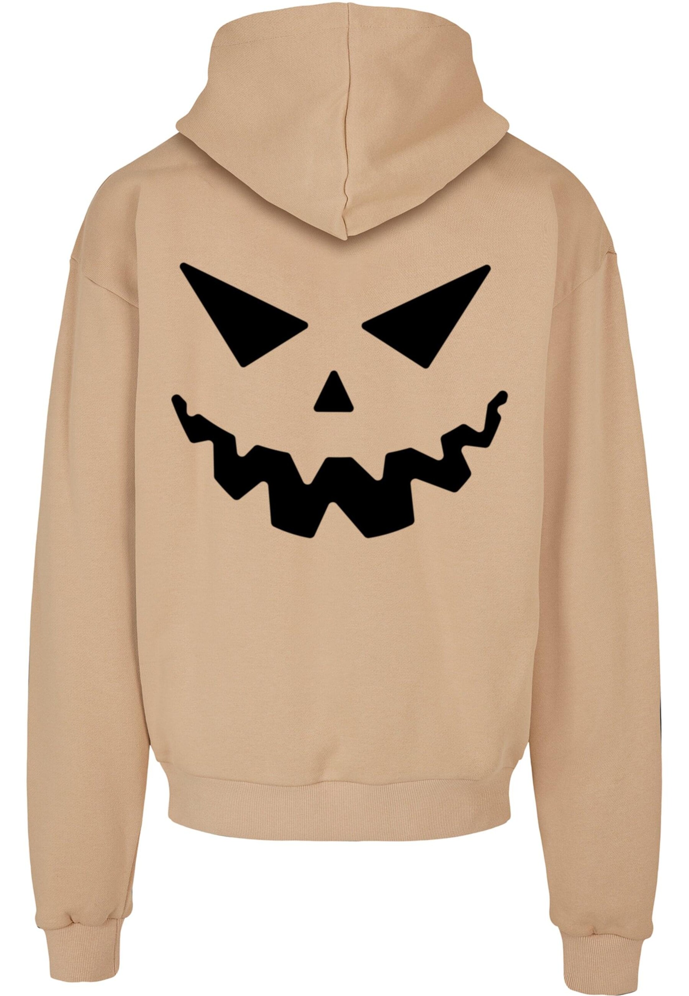 Merchcode Sweatshirt 'Halloween - Are You Scared' in Beige