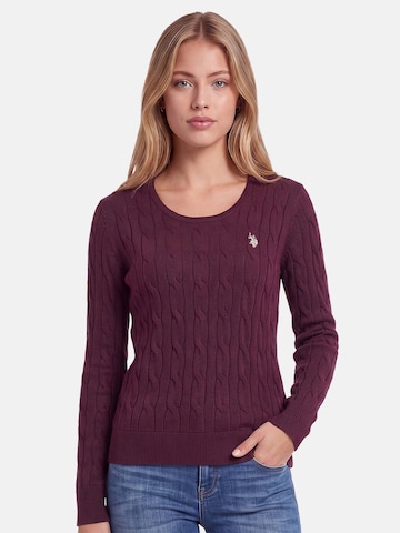 U.S. POLO ASSN. Sweater in Purple: front
