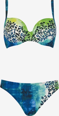 Bustier Bikini SUNFLAIR en bleu : devant