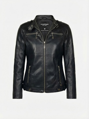 Veste mi-saison KOROSHI en noir : devant