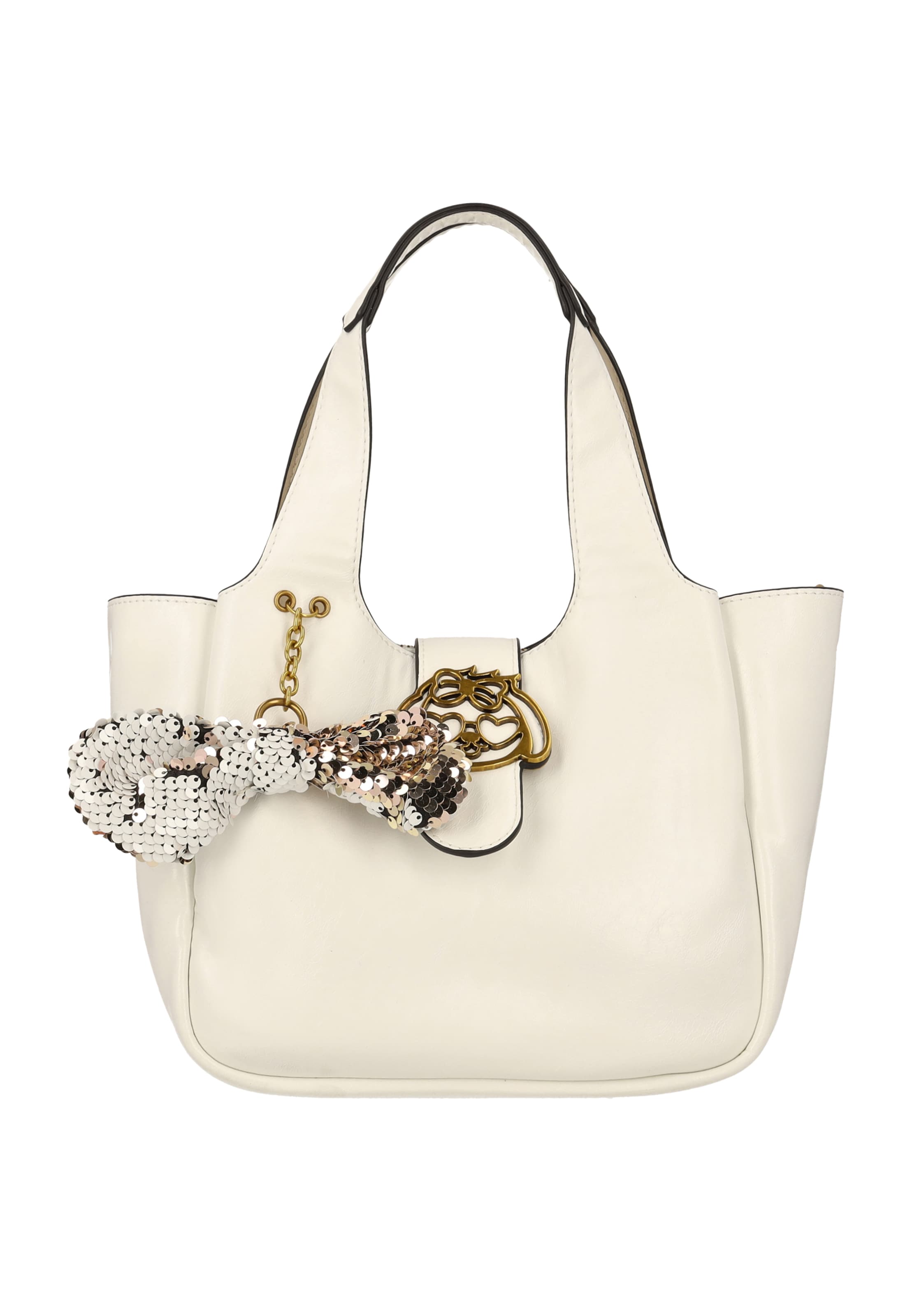 MYMO - Bolso de mano 'Pop Eyetheme' en blanco: frente
