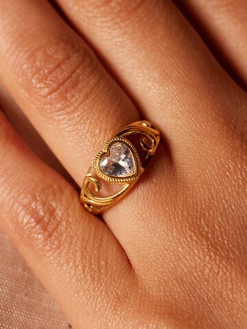 Lucardi Ring in Gold: front