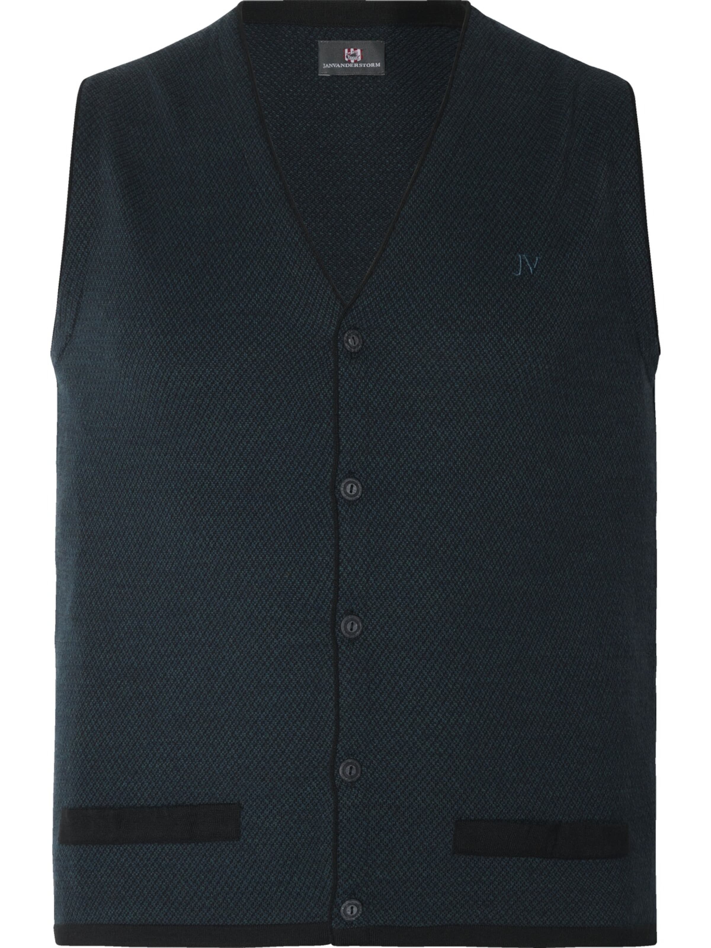 Jan Vanderstorm Strickweste 'Tane' in Blau: Vorderseite