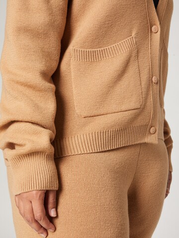 A LOT LESS Knit Cardigan 'Luzy' in Brown