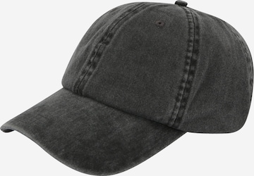 DAN FOX APPAREL כובעי מצחייה 'Denny' באפור: מלפנים