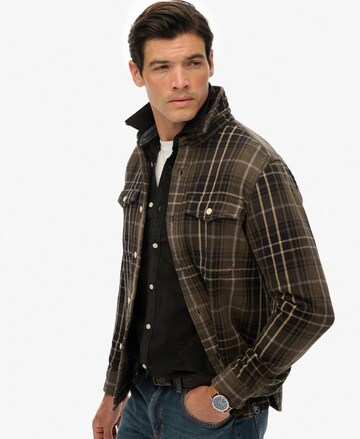 Superdry & Co Regular fit Button Up Shirt in Green: front