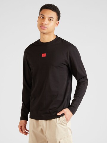 HUGO - Sweatshirt 'Diragoto' em preto: frente