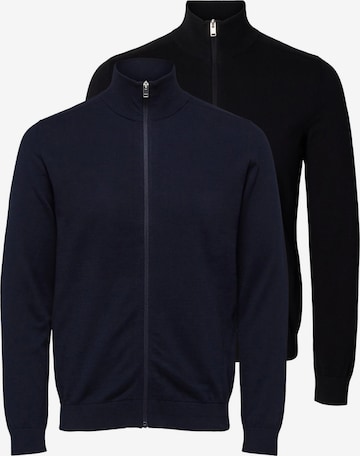 SELECTED Knit Cardigan 'Berg' in Black: front