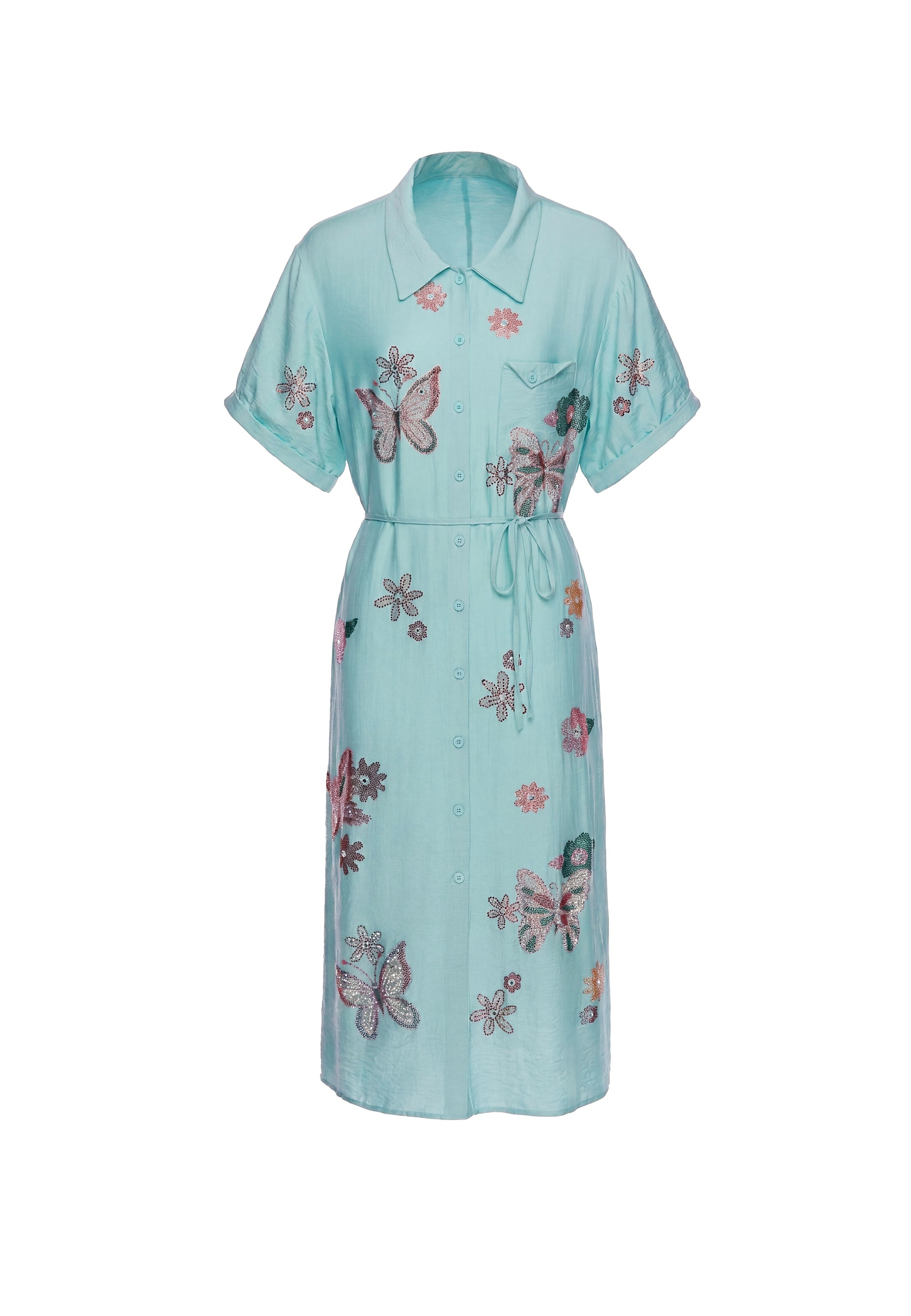 faina Shirt dress 'Glow' in Blue: front