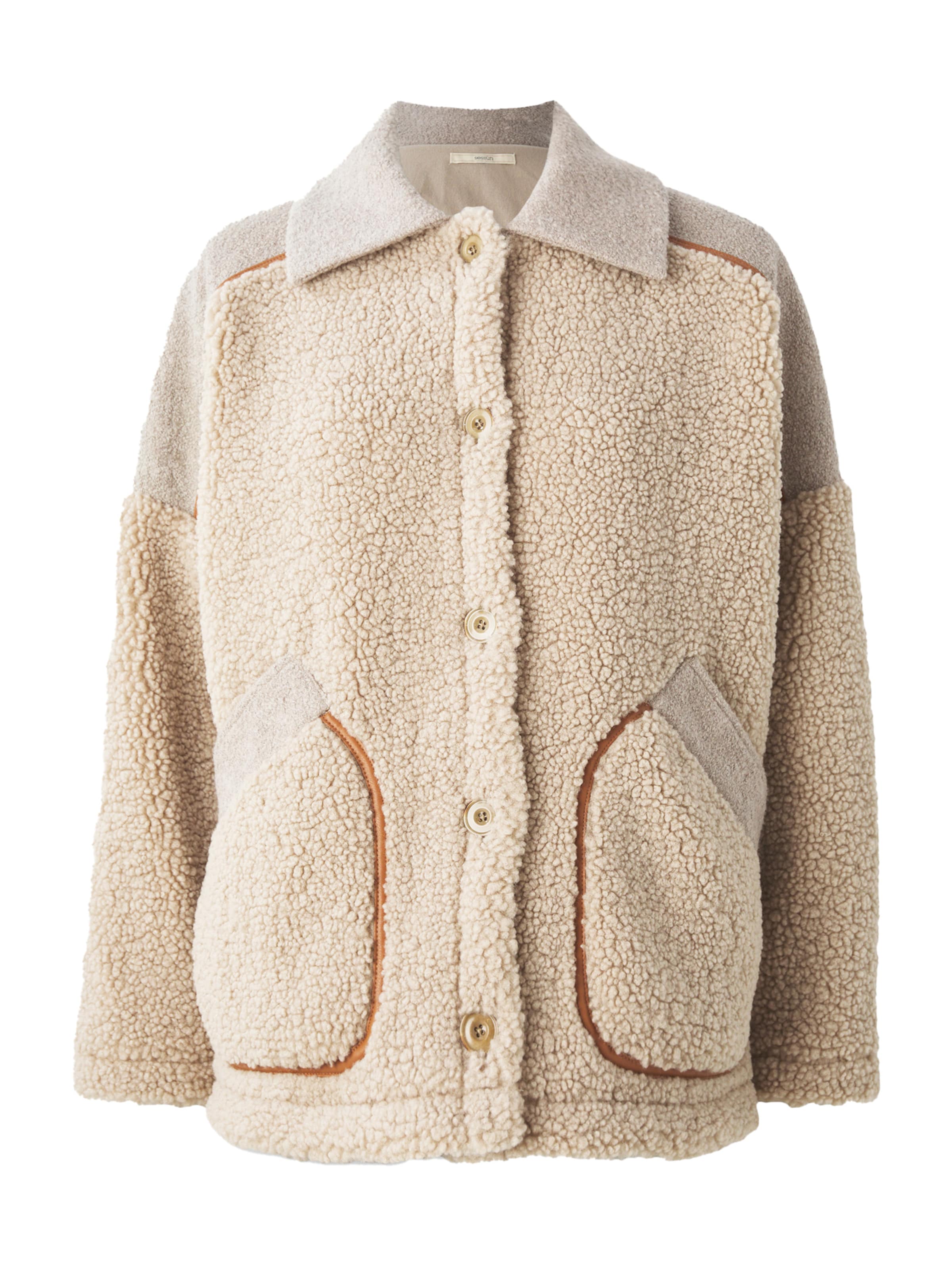 sessun Fleecová mikina 'ICY ROCKY' – béžová: přední strana