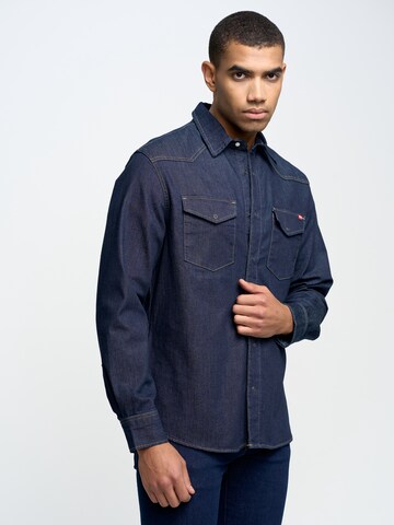 BIG STAR Regular Fit Hemd 'CHUCK' in Blau