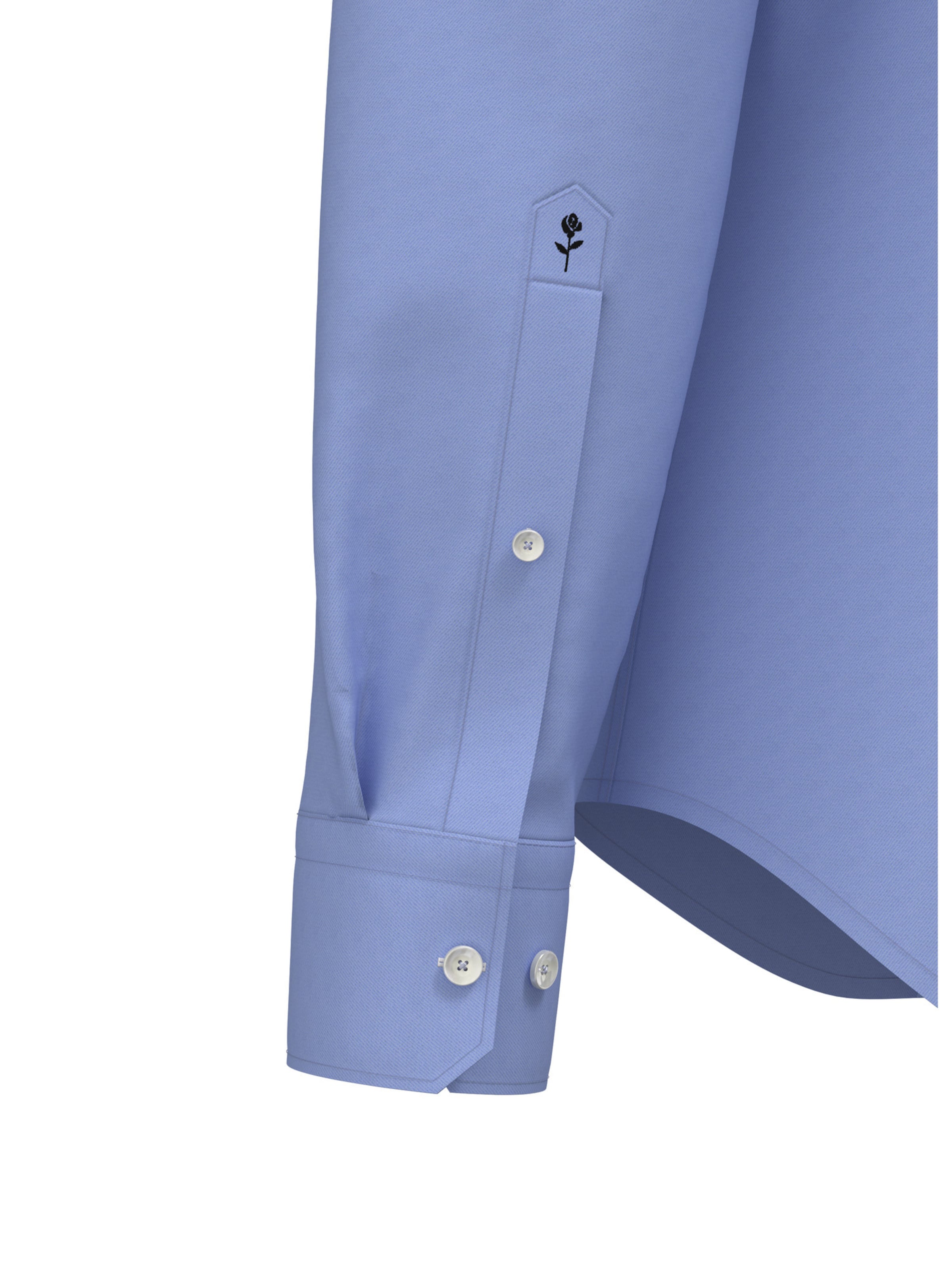 SEIDENSTICKER Slim Fit Hemd 'Schwarze Rose' in Blau