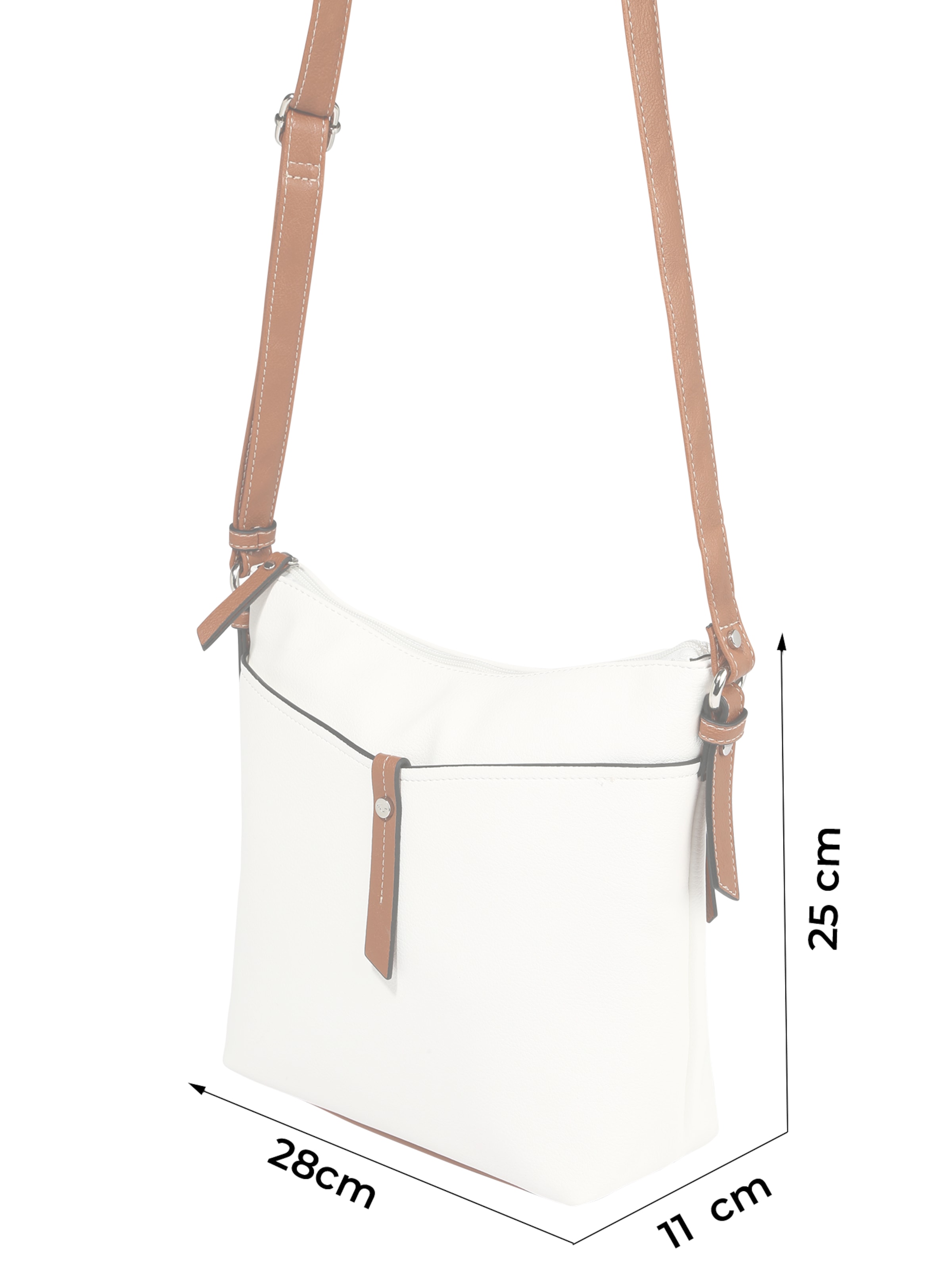 TOM TAILOR - Bolso de hombro 'Novara' en blanco