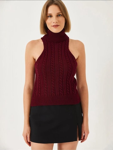 Bianco Lucci Gebreid vest in Rood