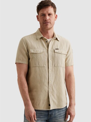 Coupe regular Chemise 'Shirt with short sleeves in cotton/linen' PME Legend en vert
