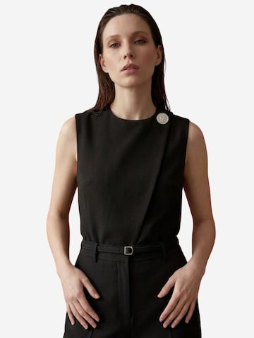 My fashion Telovnik | črna barva: sprednja stran