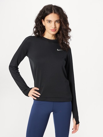 NIKE Functioneel shirt in Zwart: voorkant