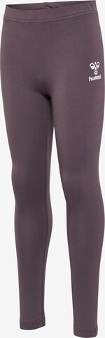 Hummel Skinny Workout Pants 'Onze' in Purple