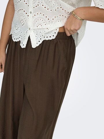 ONLY Carmakoma Loose fit Trousers 'CARCamille' in Brown