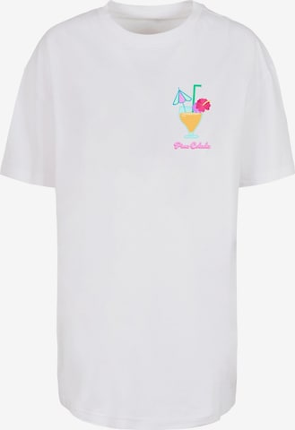 Merchcode T-Shirt 'Pina Colada' in Weiß: predná strana