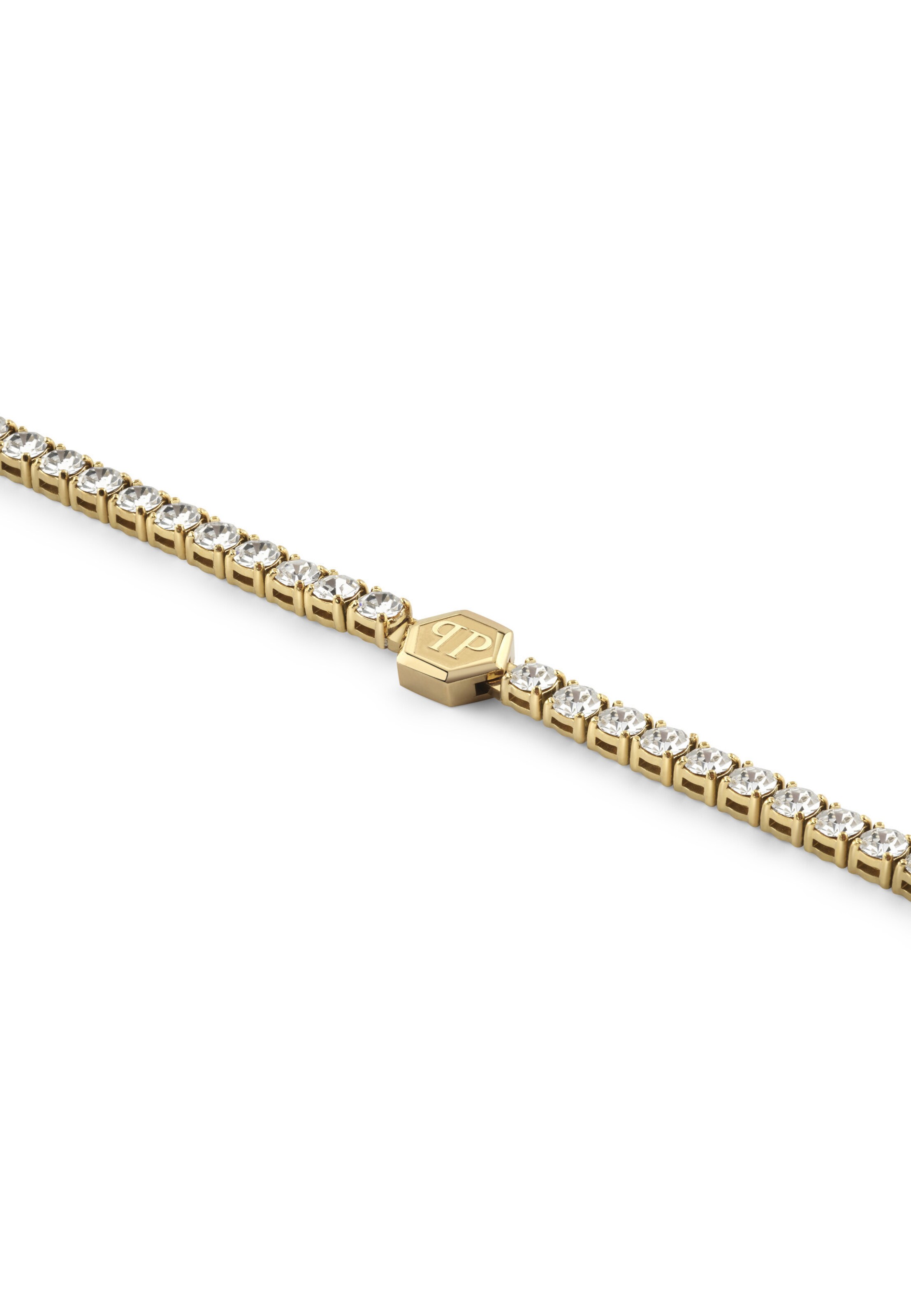 Philipp Plein Jewellery Armband 'Plein Tennis Royal' in Goud