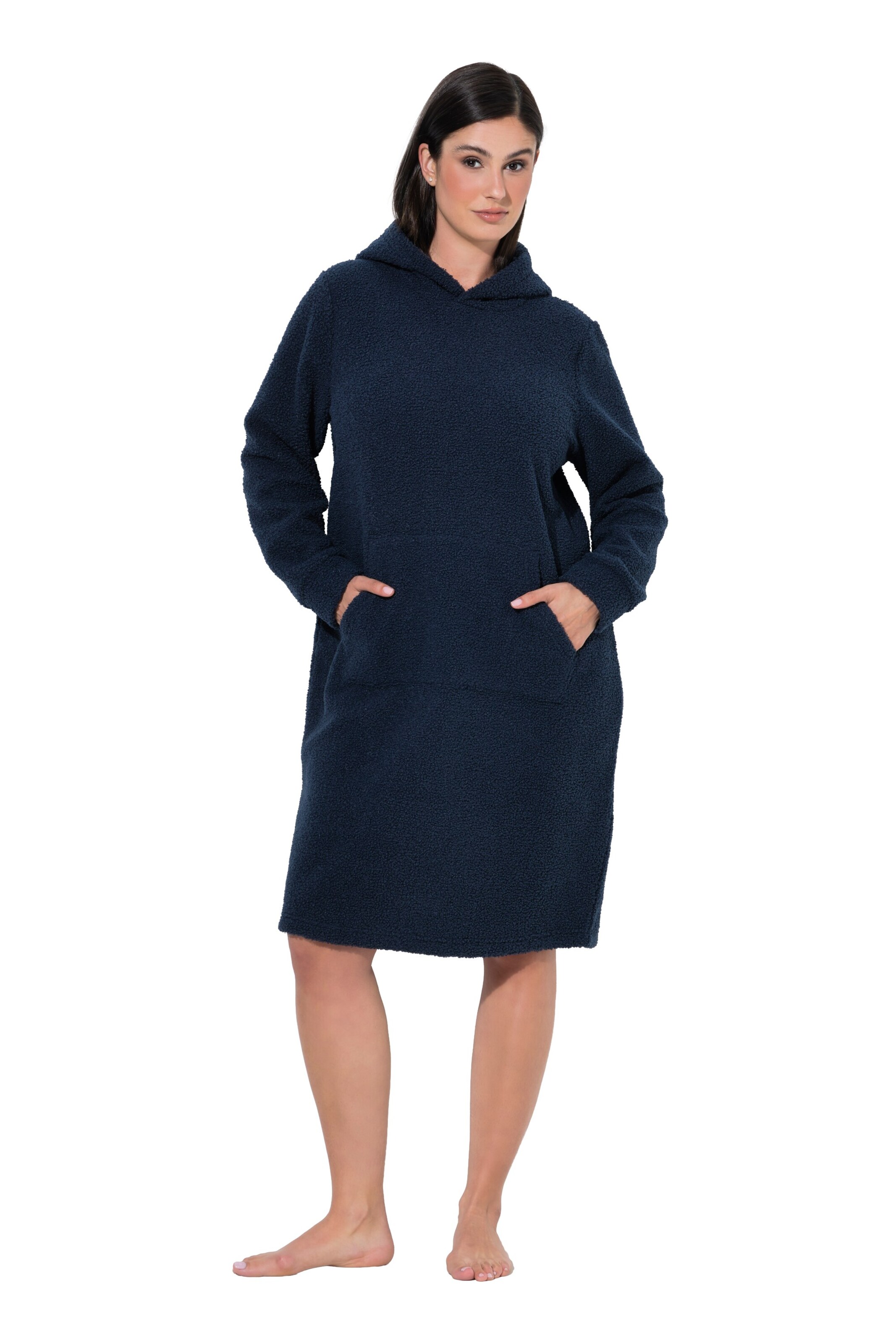 Ulla Popken Fleecejacke in Blau: Vorderseite