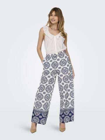 JDY Wide leg Pants 'ANNA' in White