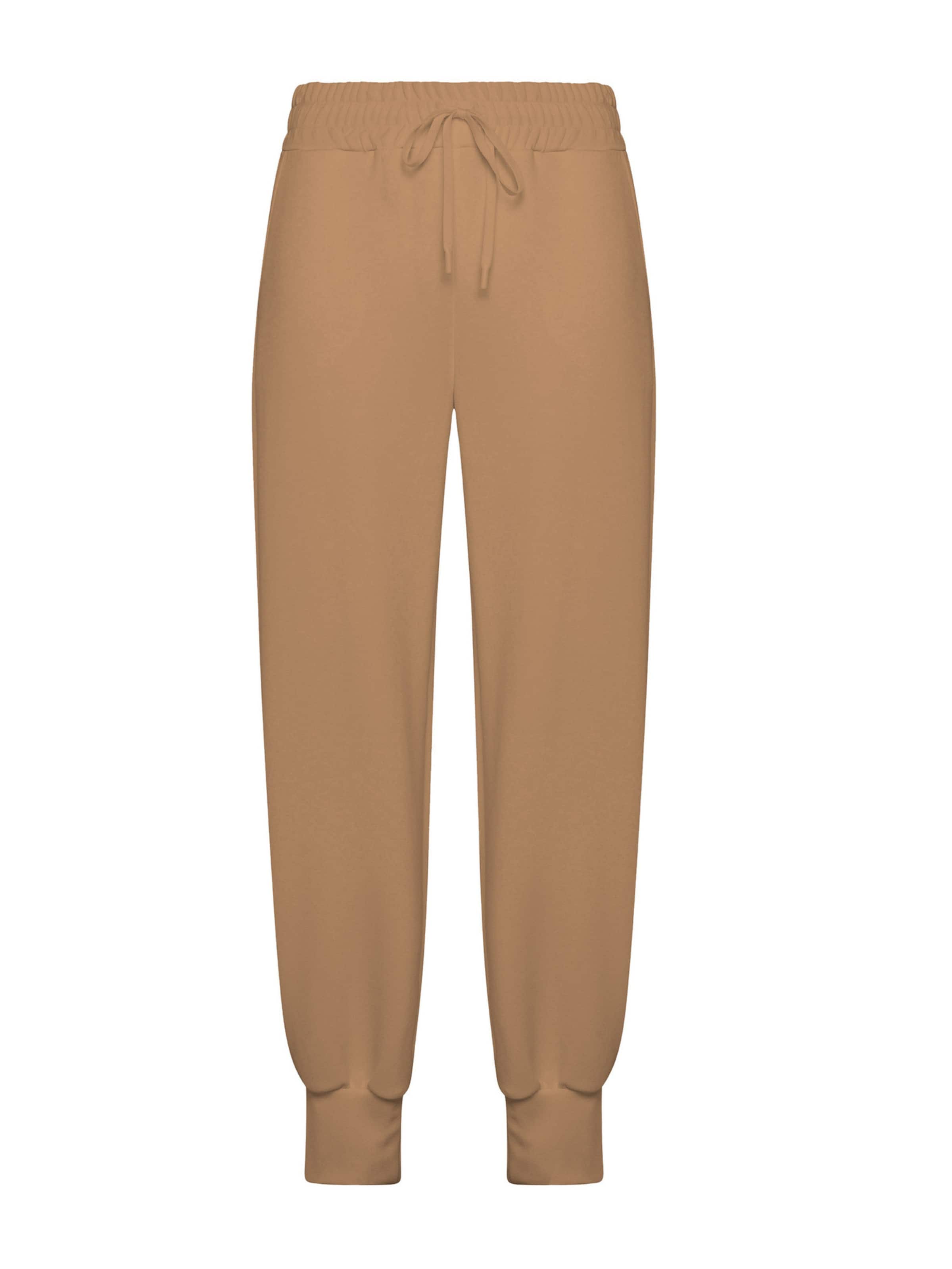 DEHA Tapered Workout Pants in Brown: front