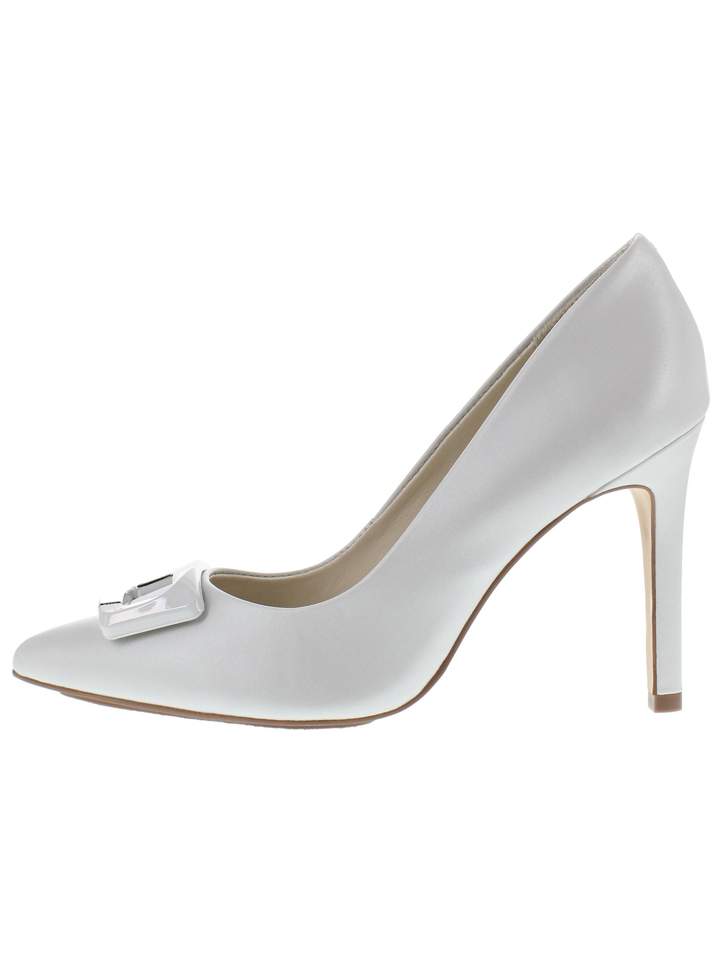 XAVER LUIS Schuhmanufaktur Pumps 'ALMADA - Stiletto Pumps mit Schmuckteil' in Light grey, Item view