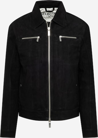 Selected homme top suede bomber