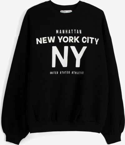 Bershka Sweatshirt in schwarz / weiß, Produktansicht