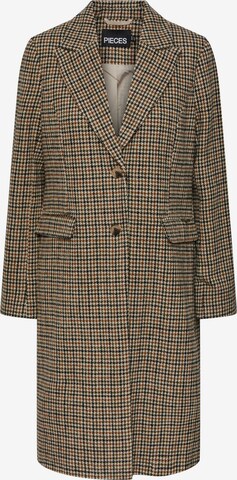 PIECES Between-Seasons Coat 'NEA' in Brown: front