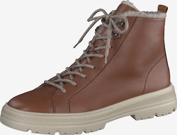 Paul Green Lace-Up Ankle Boots in Brown: front